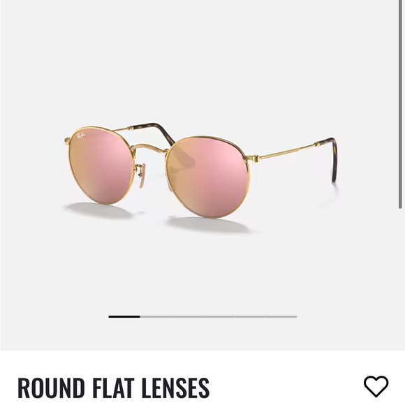 Ray-Ban Gold Frame Sunglasses with Pink Lenses + Replacement Black Lens
